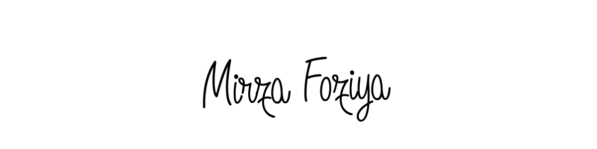 You should practise on your own different ways (Angelique-Rose-font-FFP) to write your name (Mirza Foziya) in signature. don't let someone else do it for you. Mirza Foziya signature style 5 images and pictures png