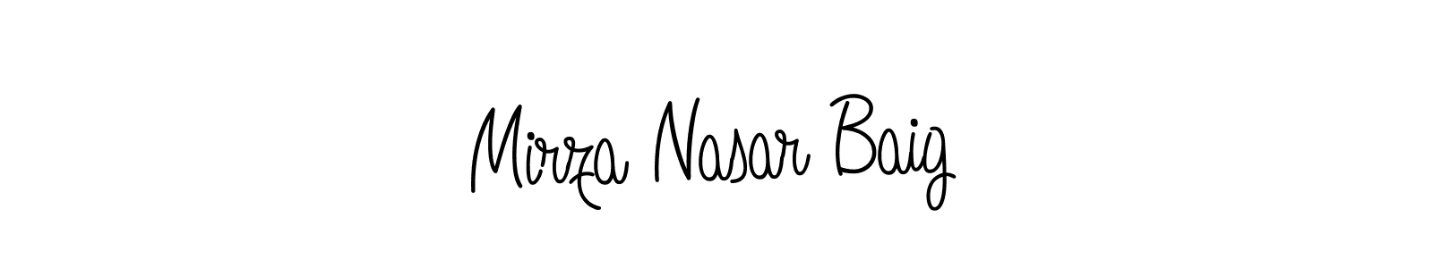 Mirza Nasar Baig stylish signature style. Best Handwritten Sign (Angelique-Rose-font-FFP) for my name. Handwritten Signature Collection Ideas for my name Mirza Nasar Baig. Mirza Nasar Baig signature style 5 images and pictures png