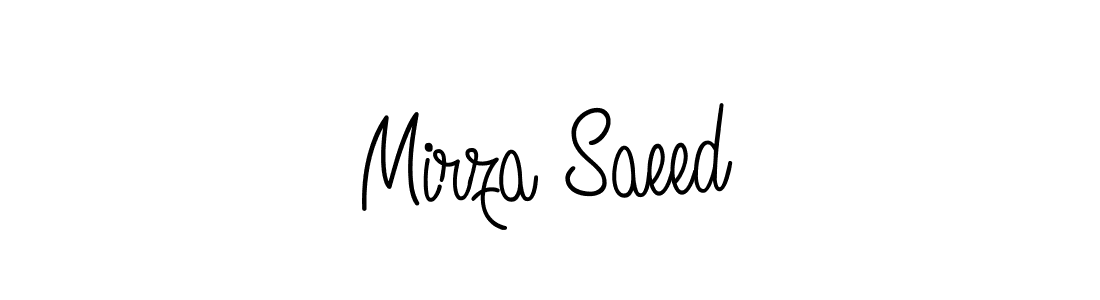 Use a signature maker to create a handwritten signature online. With this signature software, you can design (Angelique-Rose-font-FFP) your own signature for name Mirza Saeed. Mirza Saeed signature style 5 images and pictures png