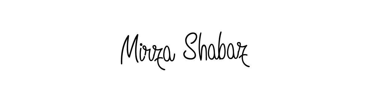 Use a signature maker to create a handwritten signature online. With this signature software, you can design (Angelique-Rose-font-FFP) your own signature for name Mirza Shabaz. Mirza Shabaz signature style 5 images and pictures png