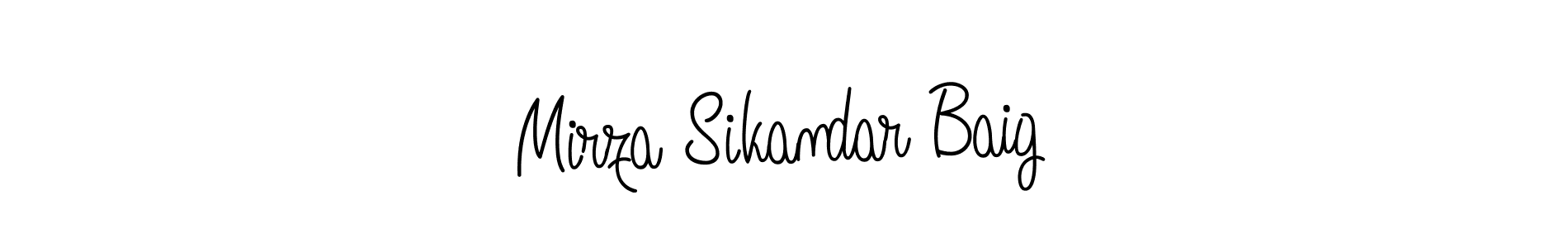 Design your own signature with our free online signature maker. With this signature software, you can create a handwritten (Angelique-Rose-font-FFP) signature for name Mirza Sikandar Baig. Mirza Sikandar Baig signature style 5 images and pictures png