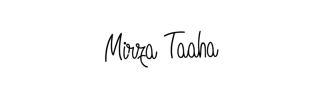 Make a beautiful signature design for name Mirza Taaha. With this signature (Angelique-Rose-font-FFP) style, you can create a handwritten signature for free. Mirza Taaha signature style 5 images and pictures png