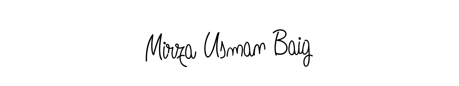 if you are searching for the best signature style for your name Mirza Usman Baig. so please give up your signature search. here we have designed multiple signature styles  using Angelique-Rose-font-FFP. Mirza Usman Baig signature style 5 images and pictures png