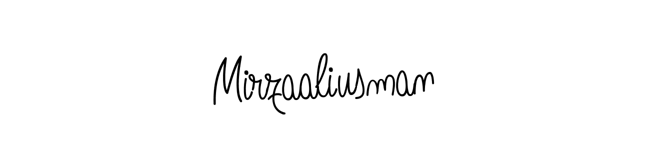 Make a beautiful signature design for name Mirzaaliusman. With this signature (Angelique-Rose-font-FFP) style, you can create a handwritten signature for free. Mirzaaliusman signature style 5 images and pictures png