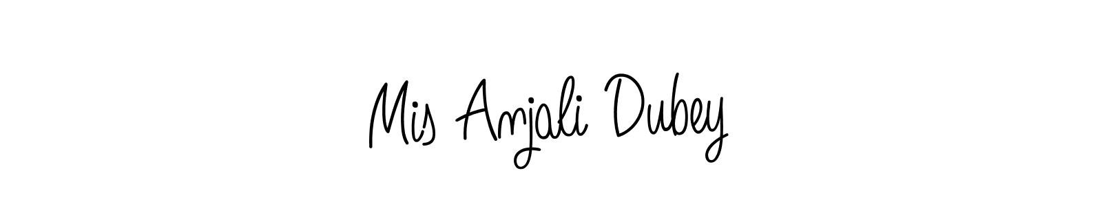 The best way (Angelique-Rose-font-FFP) to make a short signature is to pick only two or three words in your name. The name Mis Anjali Dubey include a total of six letters. For converting this name. Mis Anjali Dubey signature style 5 images and pictures png