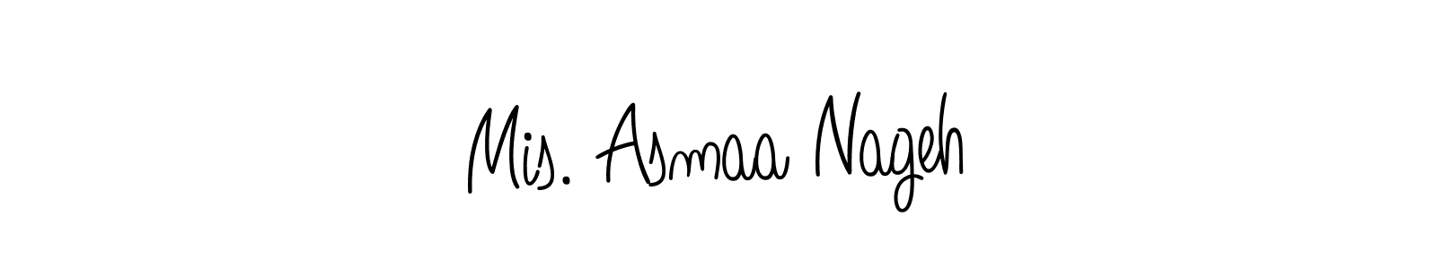 How to make Mis. Asmaa Nageh name signature. Use Angelique-Rose-font-FFP style for creating short signs online. This is the latest handwritten sign. Mis. Asmaa Nageh signature style 5 images and pictures png