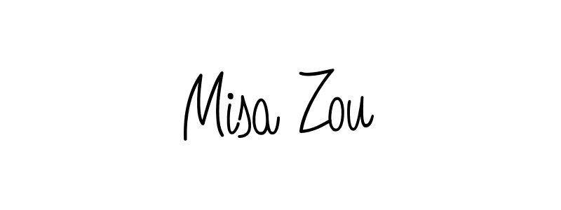 Create a beautiful signature design for name Misa Zou. With this signature (Angelique-Rose-font-FFP) fonts, you can make a handwritten signature for free. Misa Zou signature style 5 images and pictures png