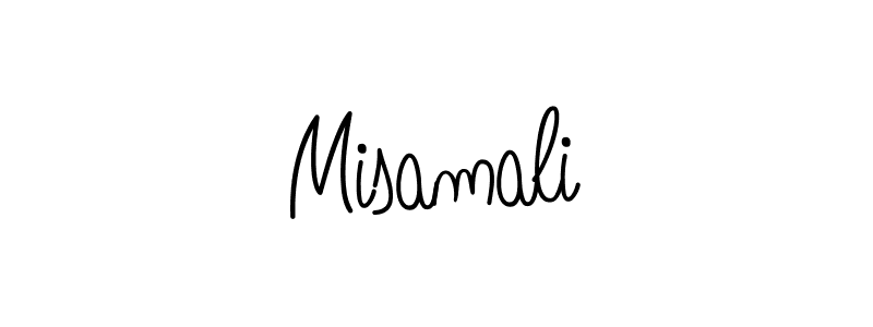 Make a beautiful signature design for name Misamali. With this signature (Angelique-Rose-font-FFP) style, you can create a handwritten signature for free. Misamali signature style 5 images and pictures png