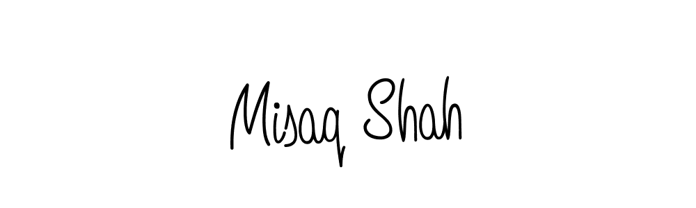 Use a signature maker to create a handwritten signature online. With this signature software, you can design (Angelique-Rose-font-FFP) your own signature for name Misaq Shah. Misaq Shah signature style 5 images and pictures png