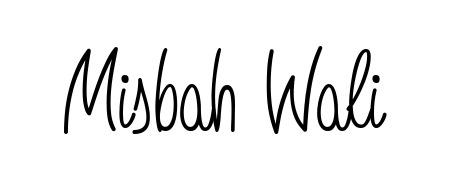 The Angelique-Rose-font-FFP handwriting style adds charm and authenticity to name Misbah Wali. A wonderful choice for personal thank-you notes. Misbah Wali signature style 5 images and pictures png