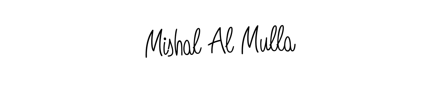 You should practise on your own different ways (Angelique-Rose-font-FFP) to write your name (Mishal Al Mulla) in signature. don't let someone else do it for you. Mishal Al Mulla signature style 5 images and pictures png