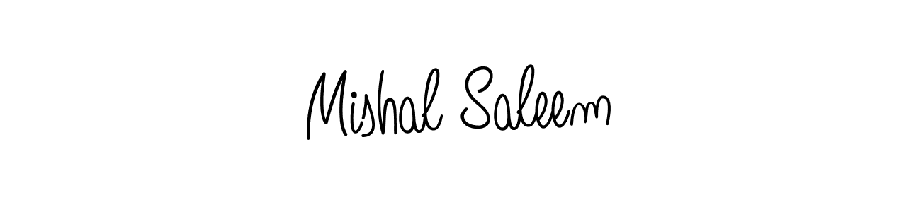 You should practise on your own different ways (Angelique-Rose-font-FFP) to write your name (Mishal Saleem) in signature. don't let someone else do it for you. Mishal Saleem signature style 5 images and pictures png