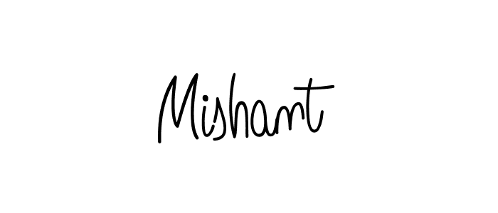 Design your own signature with our free online signature maker. With this signature software, you can create a handwritten (Angelique-Rose-font-FFP) signature for name Mishant. Mishant signature style 5 images and pictures png