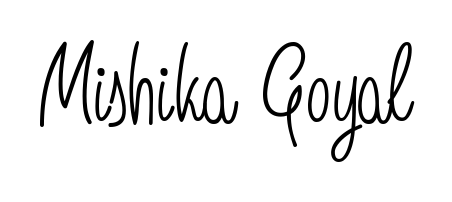 How to make Mishika Goyal signature? Angelique-Rose-font-FFP is a professional autograph style. Create handwritten signature for Mishika Goyal name. Mishika Goyal signature style 5 images and pictures png