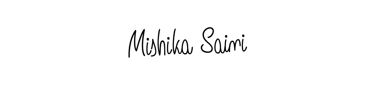 Make a beautiful signature design for name Mishika Saini. Use this online signature maker to create a handwritten signature for free. Mishika Saini signature style 5 images and pictures png