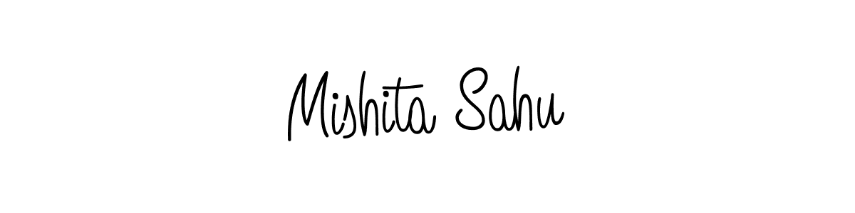 How to make Mishita Sahu name signature. Use Angelique-Rose-font-FFP style for creating short signs online. This is the latest handwritten sign. Mishita Sahu signature style 5 images and pictures png