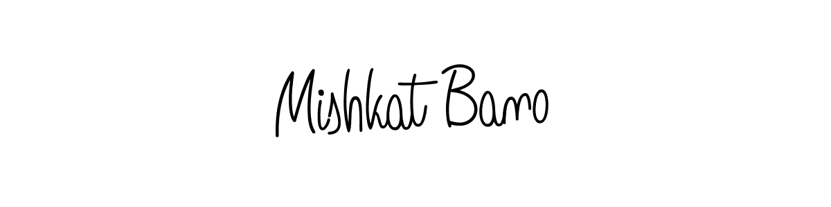 Mishkat Bano stylish signature style. Best Handwritten Sign (Angelique-Rose-font-FFP) for my name. Handwritten Signature Collection Ideas for my name Mishkat Bano. Mishkat Bano signature style 5 images and pictures png