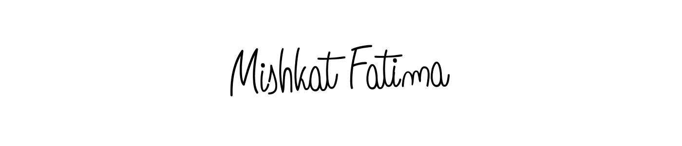 The best way (Angelique-Rose-font-FFP) to make a short signature is to pick only two or three words in your name. The name Mishkat Fatima include a total of six letters. For converting this name. Mishkat Fatima signature style 5 images and pictures png