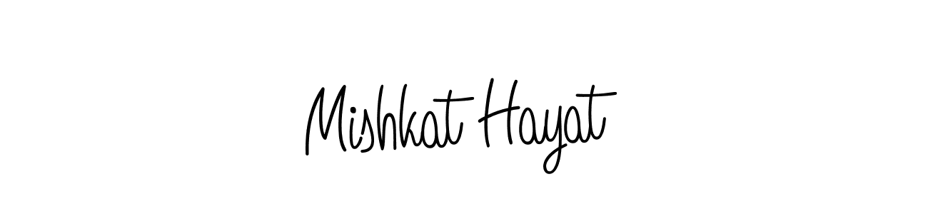 Create a beautiful signature design for name Mishkat Hayat. With this signature (Angelique-Rose-font-FFP) fonts, you can make a handwritten signature for free. Mishkat Hayat signature style 5 images and pictures png
