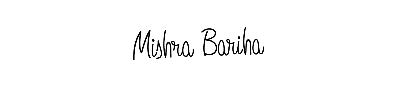 How to make Mishra Bariha name signature. Use Angelique-Rose-font-FFP style for creating short signs online. This is the latest handwritten sign. Mishra Bariha signature style 5 images and pictures png