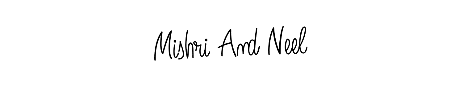 Also we have Mishri And Neel name is the best signature style. Create professional handwritten signature collection using Angelique-Rose-font-FFP autograph style. Mishri And Neel signature style 5 images and pictures png