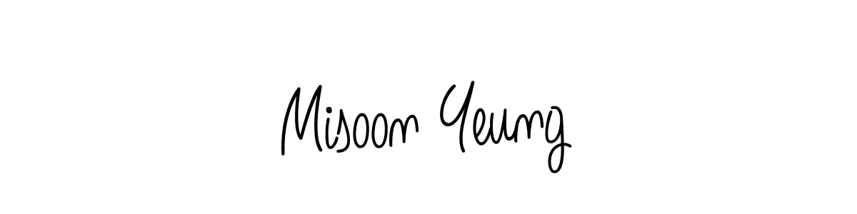 The best way (Angelique-Rose-font-FFP) to make a short signature is to pick only two or three words in your name. The name Misoon Yeung include a total of six letters. For converting this name. Misoon Yeung signature style 5 images and pictures png