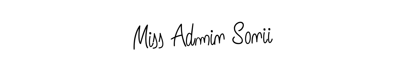 Also we have Miss Admin Sonii name is the best signature style. Create professional handwritten signature collection using Angelique-Rose-font-FFP autograph style. Miss Admin Sonii signature style 5 images and pictures png