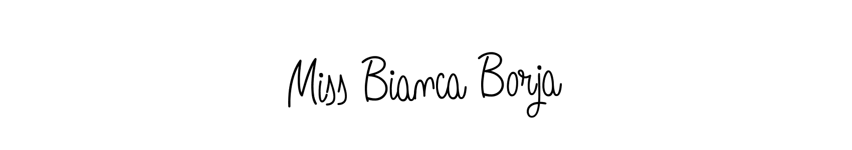 The best way (Angelique-Rose-font-FFP) to make a short signature is to pick only two or three words in your name. The name Miss Bianca Borja include a total of six letters. For converting this name. Miss Bianca Borja signature style 5 images and pictures png