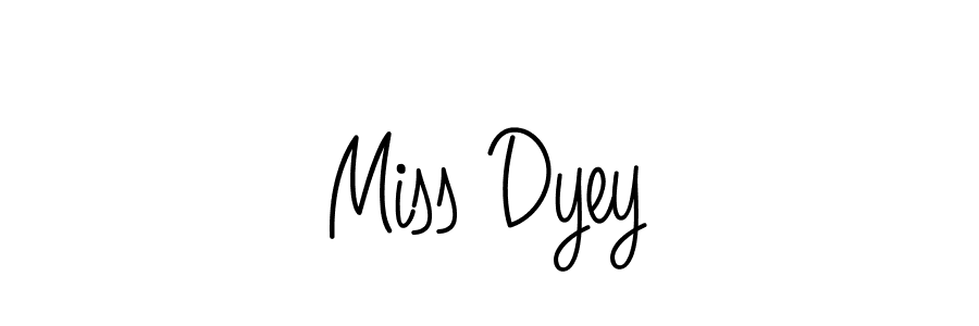 How to make Miss Dyey name signature. Use Angelique-Rose-font-FFP style for creating short signs online. This is the latest handwritten sign. Miss Dyey signature style 5 images and pictures png