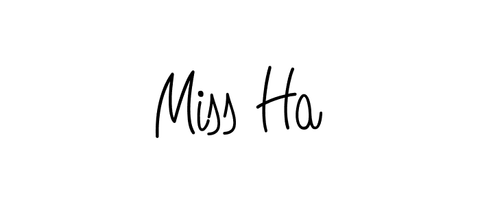 How to make Miss Ha name signature. Use Angelique-Rose-font-FFP style for creating short signs online. This is the latest handwritten sign. Miss Ha signature style 5 images and pictures png