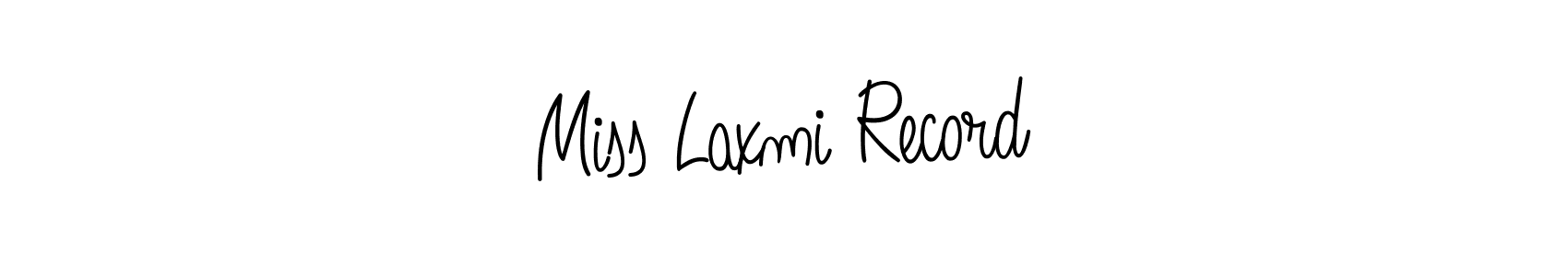 Use a signature maker to create a handwritten signature online. With this signature software, you can design (Angelique-Rose-font-FFP) your own signature for name Miss Laxmi Record. Miss Laxmi Record signature style 5 images and pictures png