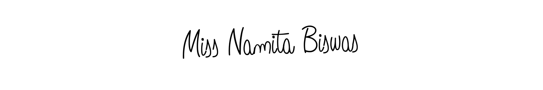 You should practise on your own different ways (Angelique-Rose-font-FFP) to write your name (Miss Namita Biswas) in signature. don't let someone else do it for you. Miss Namita Biswas signature style 5 images and pictures png