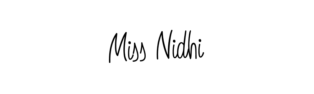Miss Nidhi stylish signature style. Best Handwritten Sign (Angelique-Rose-font-FFP) for my name. Handwritten Signature Collection Ideas for my name Miss Nidhi. Miss Nidhi signature style 5 images and pictures png