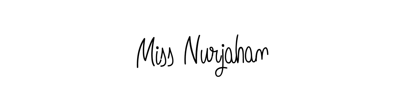 How to Draw Miss Nurjahan signature style? Angelique-Rose-font-FFP is a latest design signature styles for name Miss Nurjahan. Miss Nurjahan signature style 5 images and pictures png