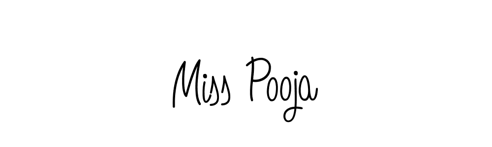 Design your own signature with our free online signature maker. With this signature software, you can create a handwritten (Angelique-Rose-font-FFP) signature for name Miss Pooja. Miss Pooja signature style 5 images and pictures png