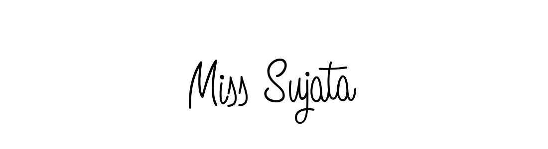 Design your own signature with our free online signature maker. With this signature software, you can create a handwritten (Angelique-Rose-font-FFP) signature for name Miss Sujata. Miss Sujata signature style 5 images and pictures png