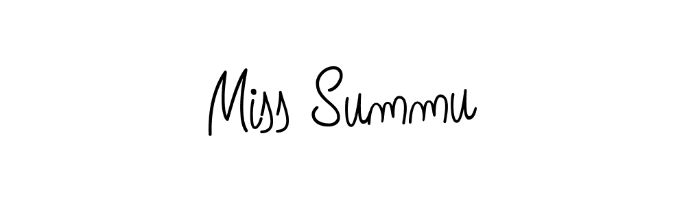 Use a signature maker to create a handwritten signature online. With this signature software, you can design (Angelique-Rose-font-FFP) your own signature for name Miss Summu. Miss Summu signature style 5 images and pictures png