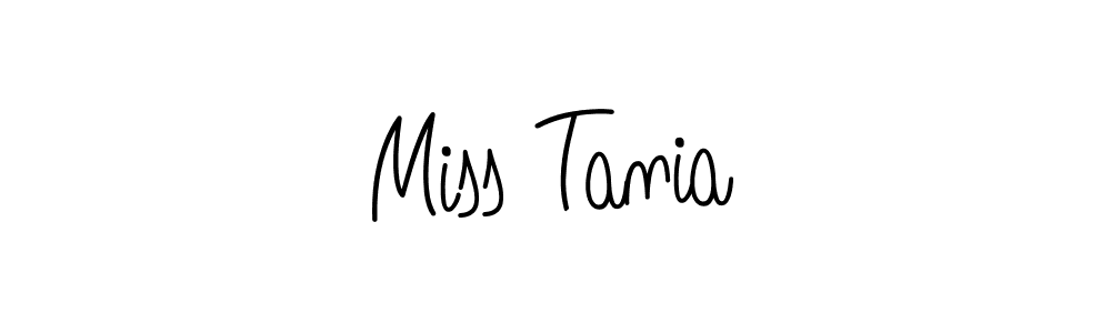 Miss Tania stylish signature style. Best Handwritten Sign (Angelique-Rose-font-FFP) for my name. Handwritten Signature Collection Ideas for my name Miss Tania. Miss Tania signature style 5 images and pictures png