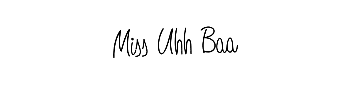 It looks lik you need a new signature style for name Miss Uhh Baa. Design unique handwritten (Angelique-Rose-font-FFP) signature with our free signature maker in just a few clicks. Miss Uhh Baa signature style 5 images and pictures png