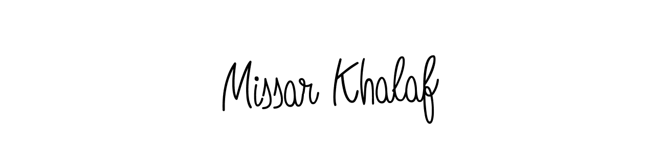 Make a beautiful signature design for name Missar Khalaf. With this signature (Angelique-Rose-font-FFP) style, you can create a handwritten signature for free. Missar Khalaf signature style 5 images and pictures png