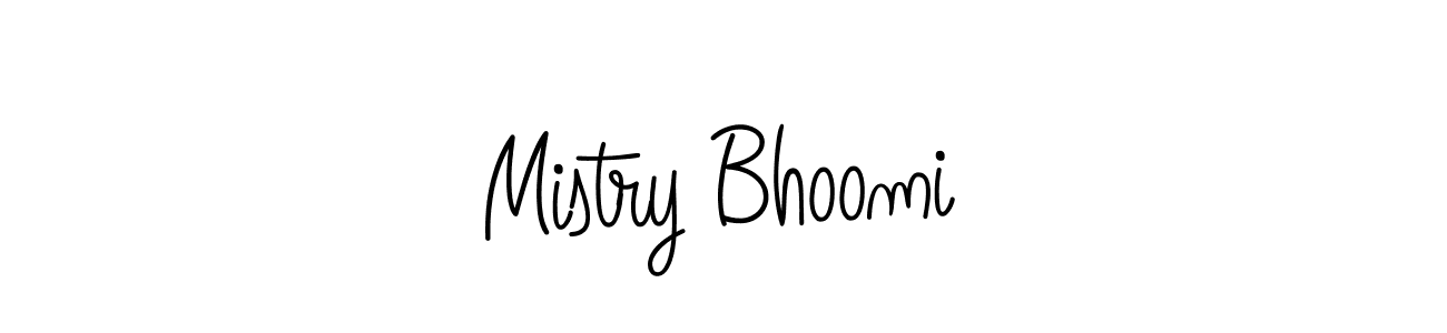 Also we have Mistry Bhoomi name is the best signature style. Create professional handwritten signature collection using Angelique-Rose-font-FFP autograph style. Mistry Bhoomi signature style 5 images and pictures png