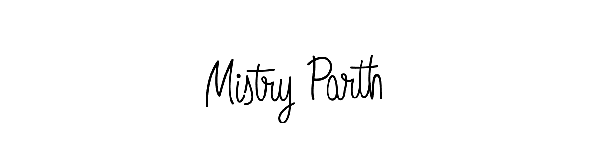 Use a signature maker to create a handwritten signature online. With this signature software, you can design (Angelique-Rose-font-FFP) your own signature for name Mistry Parth. Mistry Parth signature style 5 images and pictures png
