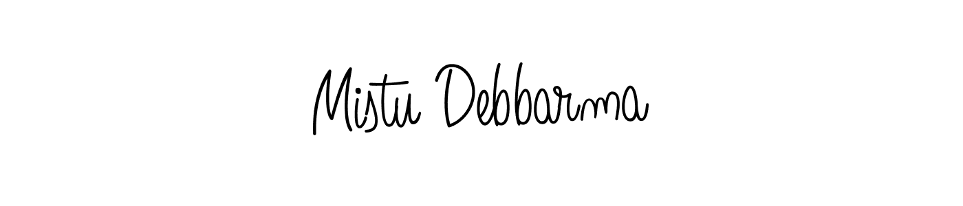 You should practise on your own different ways (Angelique-Rose-font-FFP) to write your name (Mistu Debbarma) in signature. don't let someone else do it for you. Mistu Debbarma signature style 5 images and pictures png
