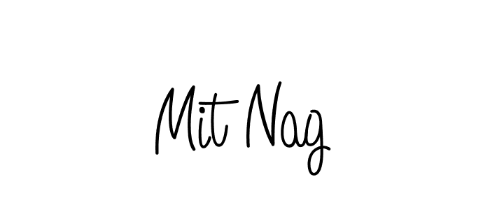 How to make Mit Nag name signature. Use Angelique-Rose-font-FFP style for creating short signs online. This is the latest handwritten sign. Mit Nag signature style 5 images and pictures png