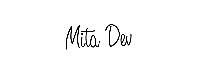 You should practise on your own different ways (Angelique-Rose-font-FFP) to write your name (Mita Dev) in signature. don't let someone else do it for you. Mita Dev signature style 5 images and pictures png