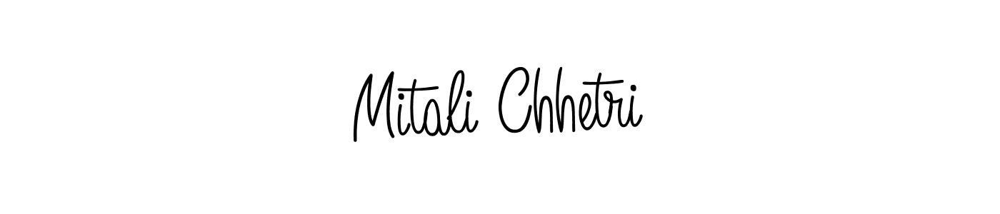 Design your own signature with our free online signature maker. With this signature software, you can create a handwritten (Angelique-Rose-font-FFP) signature for name Mitali Chhetri. Mitali Chhetri signature style 5 images and pictures png