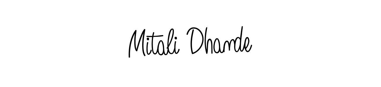 Design your own signature with our free online signature maker. With this signature software, you can create a handwritten (Angelique-Rose-font-FFP) signature for name Mitali Dhande. Mitali Dhande signature style 5 images and pictures png