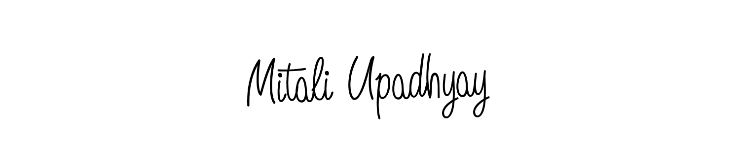 Create a beautiful signature design for name Mitali Upadhyay. With this signature (Angelique-Rose-font-FFP) fonts, you can make a handwritten signature for free. Mitali Upadhyay signature style 5 images and pictures png