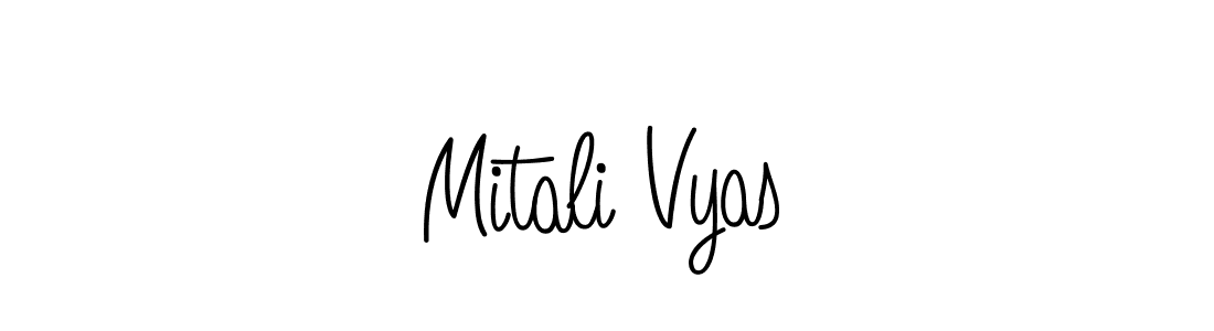 Also we have Mitali Vyas name is the best signature style. Create professional handwritten signature collection using Angelique-Rose-font-FFP autograph style. Mitali Vyas signature style 5 images and pictures png
