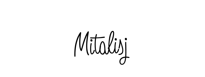 The best way (Angelique-Rose-font-FFP) to make a short signature is to pick only two or three words in your name. The name Mitalisj include a total of six letters. For converting this name. Mitalisj signature style 5 images and pictures png
